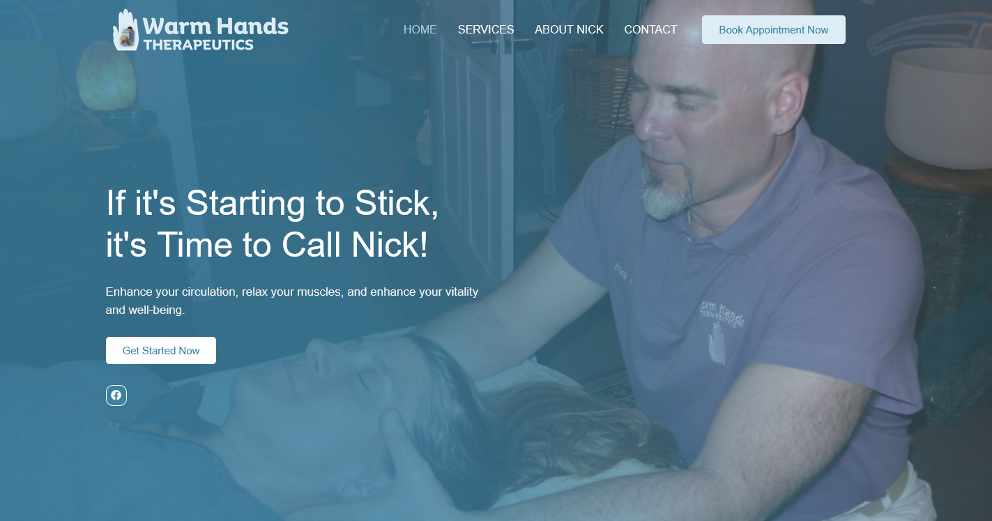 Warm Hands Theraputics - Therapy Business Website